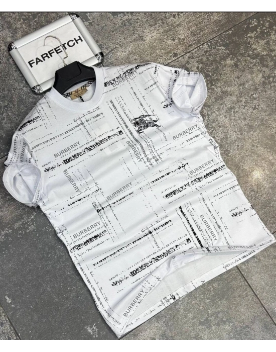 BEYAZ BURBERRY TİŞÖRT