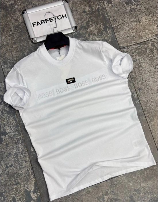 BEYAZ BOSS TİŞÖRT