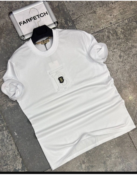 BEYAZ BURBERRY TİŞÖRT