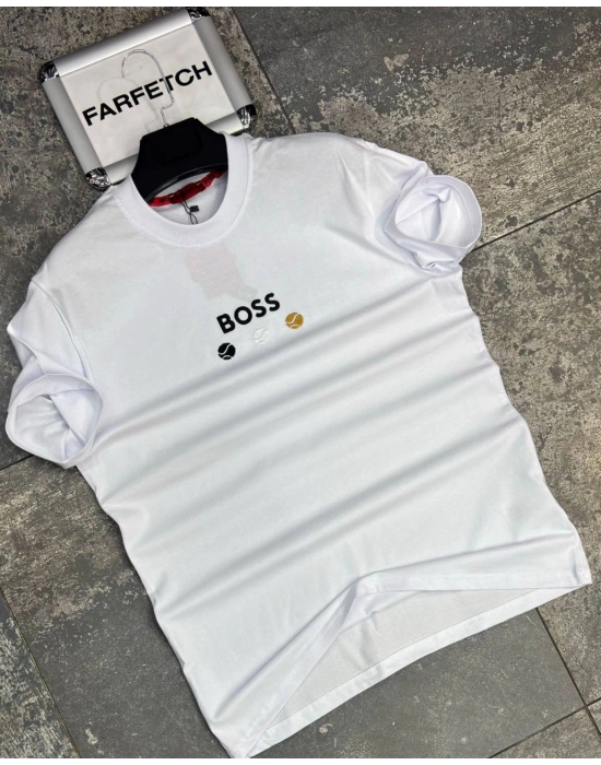 BEYAZ BOSS TİŞÖRT