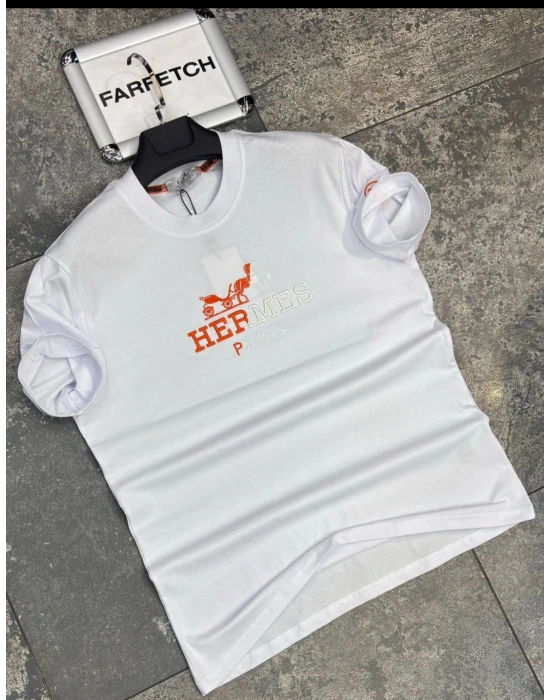 BEYAZ HERMES TİŞÖRT