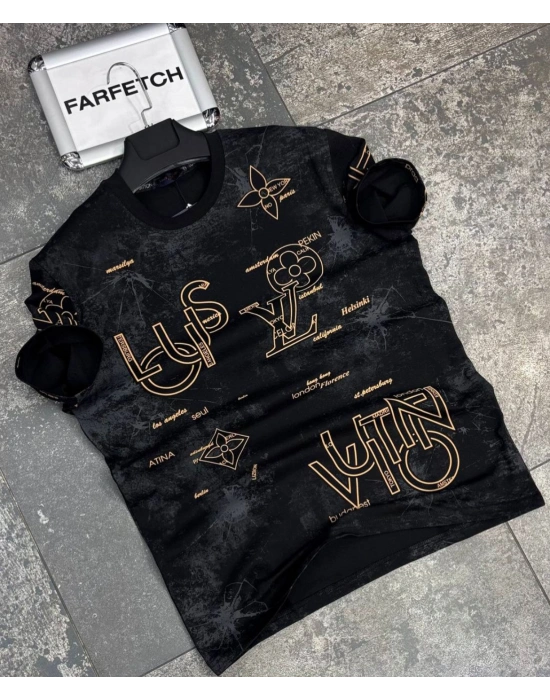 SİYAH LOUIS VUITTON TİŞÖRT