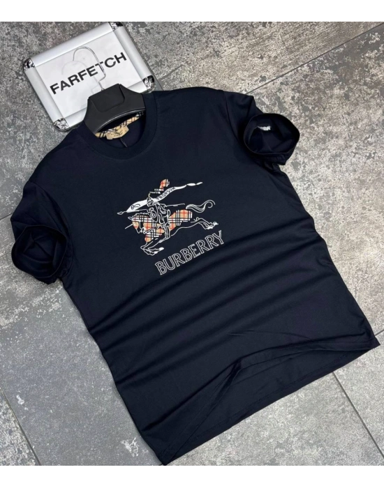 LACİVERT BURBERRY TİŞÖRT