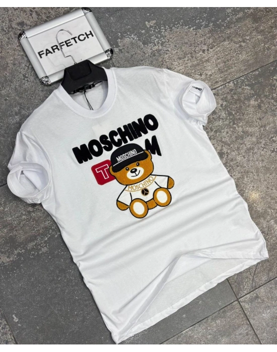 BEYAZ MOSCHINO TİŞÖRT