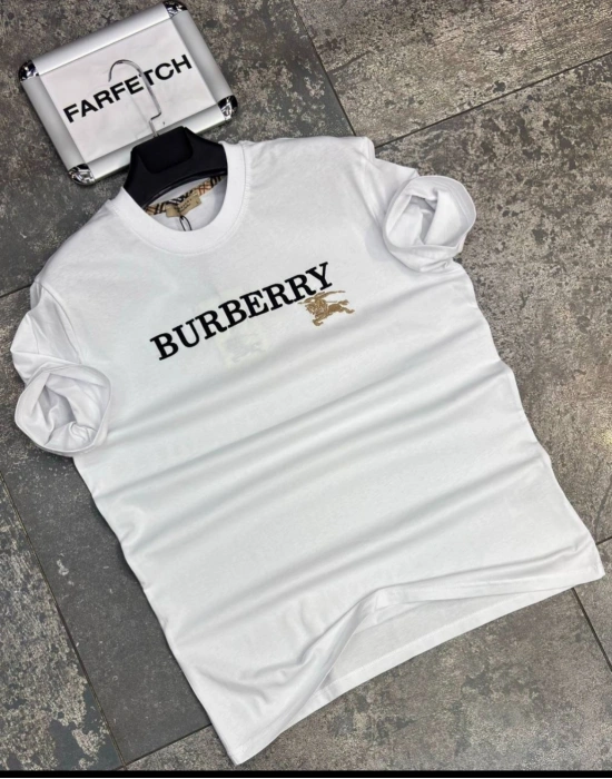 BEYAZ BURBERRY TİŞÖRT