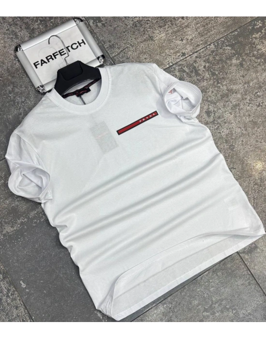 BEYAZ PRADA TİŞÖRT