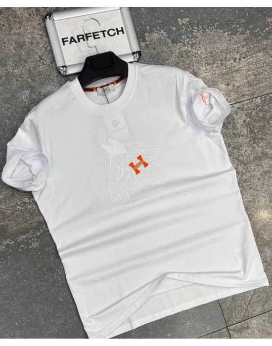 BEYAZ HERMES TİŞÖRT