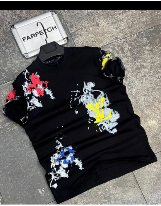 SİYAH LOUIS VUITTON TİŞÖRT