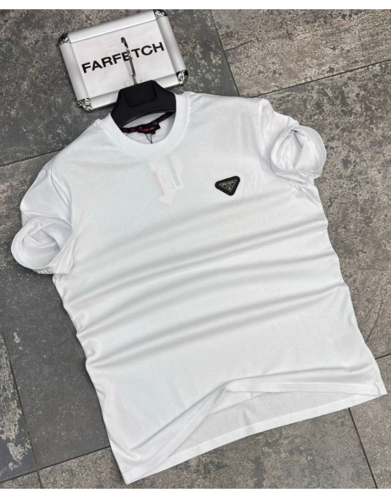 BEYAZ PRADA TİŞÖRT