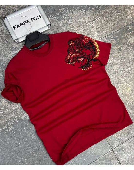 KIRMIZI PHİLİPP PLEİN TİŞÖRT