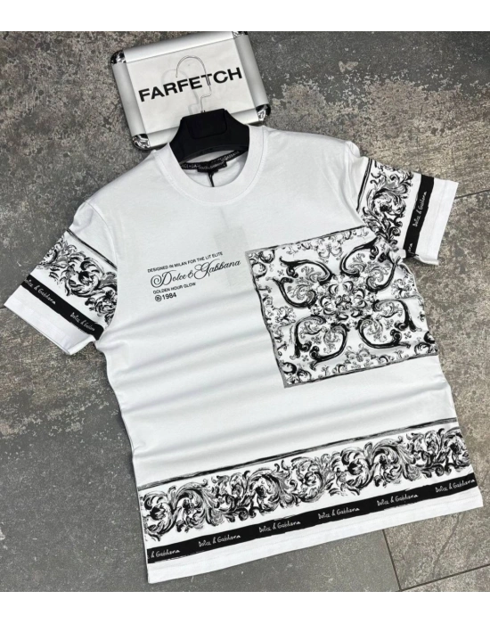 BEYAZ DOLCE GABBANA TİŞÖRT
