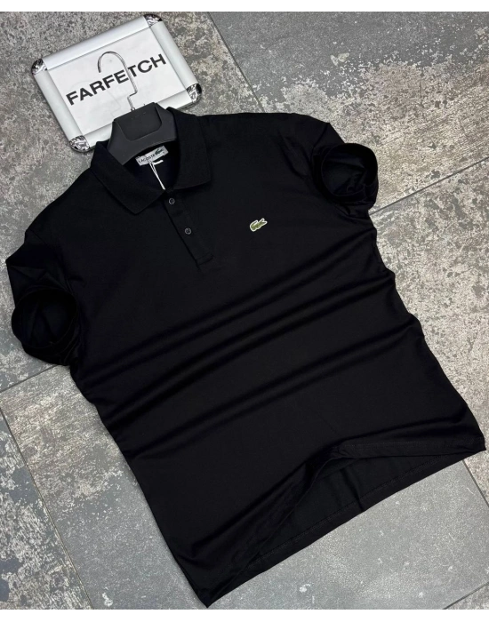 POLO YAKA LACOSTE SİYAH