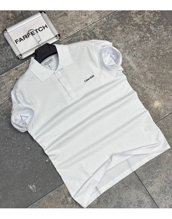 POLO YAKA CALVİN KLEİN BEYAZ