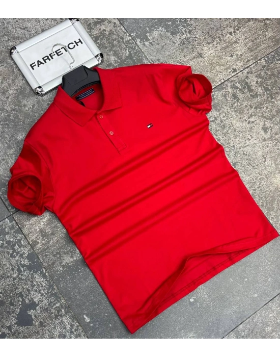 POLO YAKA TOMMY HİLFİGER KIRMIZI