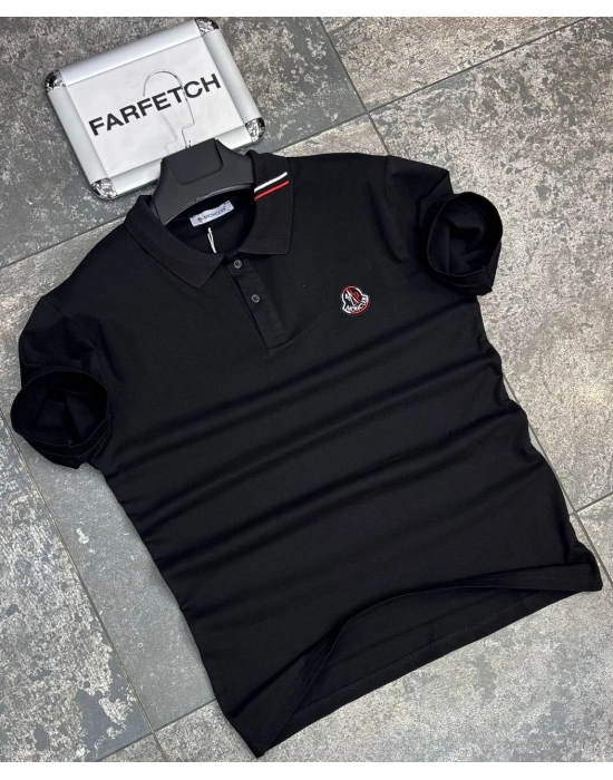MONCLER POLO YAKA TİŞÖRT SİYAH