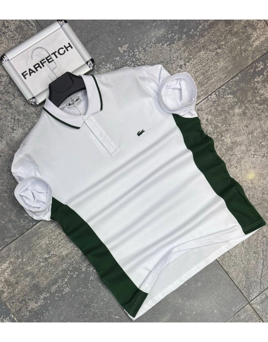BEYAZ LACOSTE POLO YAKA
