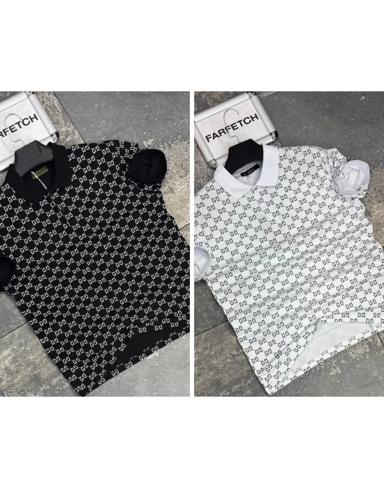 BEYAZ GUCCİ POLO YAKA