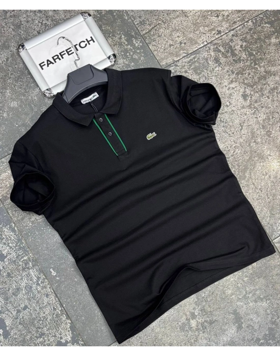 POLO YAKA LACOSTE SİYAH