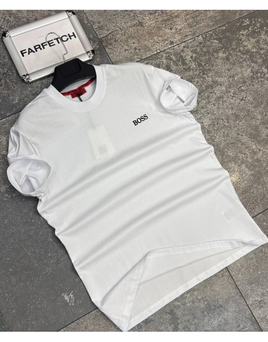 BEYAZ BOSS TİŞÖRT