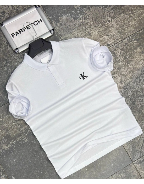 POLO YAKA CALVİN KLEİN BEYAZ