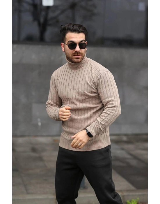 VİZON RENK BOĞAZLI TRİKO