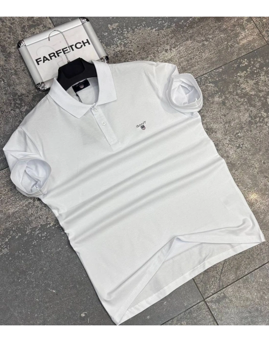 POLO YAKA GANT BEYAZ