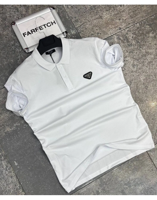 POLO YAKA PRADA BEYAZ