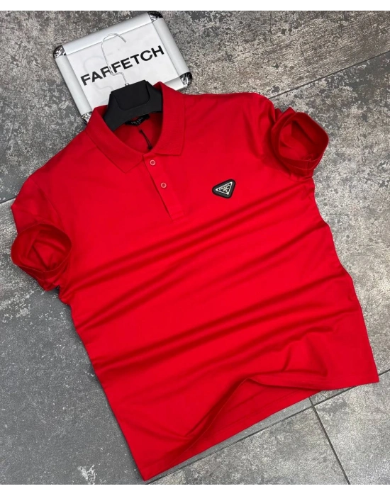 POLO YAKA PRADA KIRMIZI