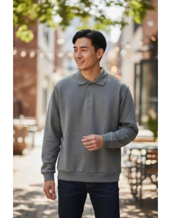 YAKALI TRİKO FÜME RENK