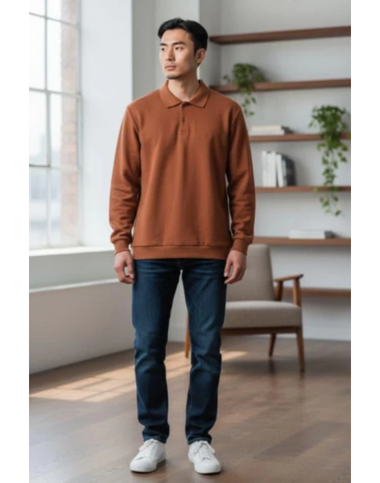 YAKALI TRİKO TABA RENK