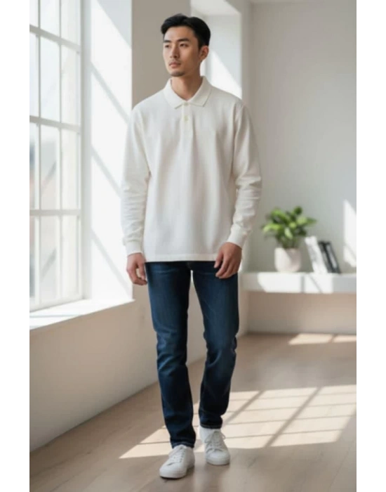 YAKALI TRİKO EKRU RENK