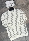 BEYAZ LACOSTE 2 İPLİK SWEAT