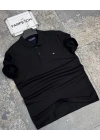 POLO YAKA TOMMY HİLFİGER SİYAH