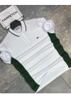 POLO YAKA LACOSTE BEYAZ