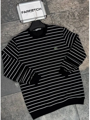 SİYAH LACOSTE 2 İPLİK SWEAT