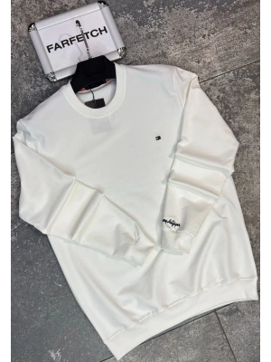 BEYAZ TOMMY HILFIGER 2 İPLİK SWEAT