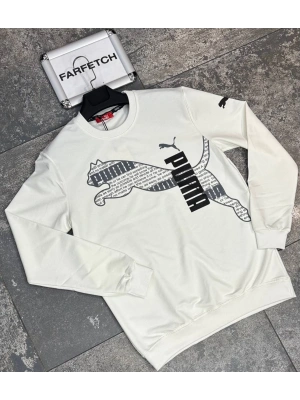 BEYAZ PUMA 2 İPLİK SWEAT