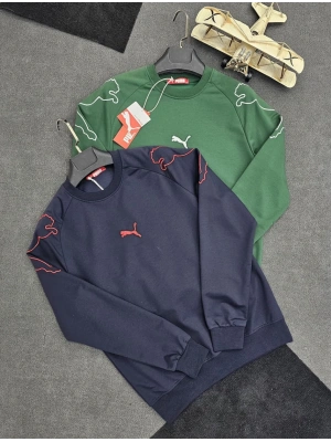 PUMA 2 İPLİK SWEAT YEŞİL