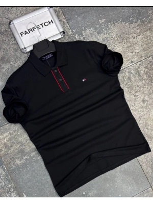 SİYAH POLO YAKA TOMMY