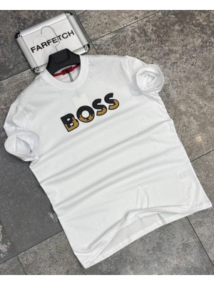 BEYAZ BOSS TİŞÖRT
