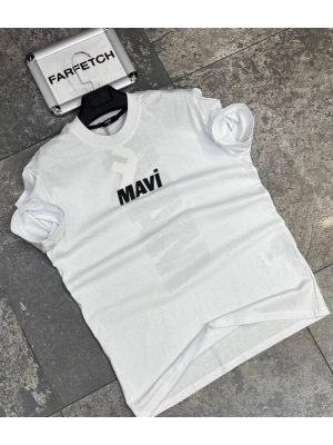 BEYAZ MAVİ TİŞÖRT