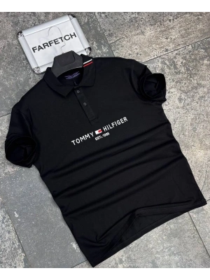 POLO YAKA TOMMY HİLFİGER SİYAH