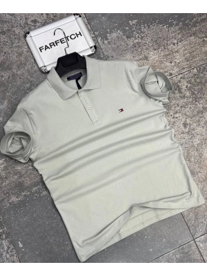 POLO YAKA TOMMY HİLFİGER GRİ