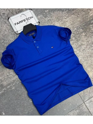 POLO YAKA TOMMY HİLFİGER SAKS MAVİ