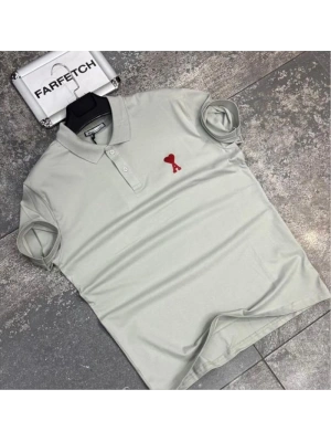 POLO YAKA AMİ GRİ