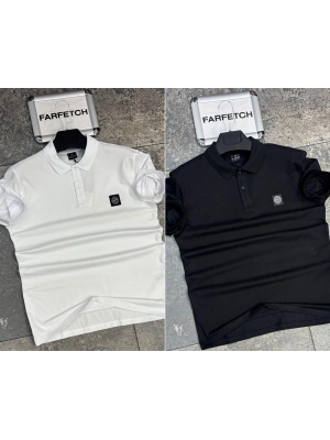 SİYAH STONE ISLAND POLO YAKA