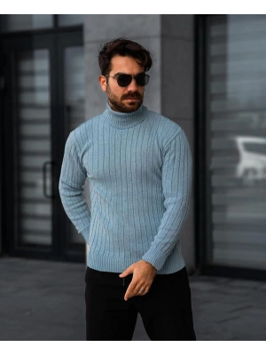 MAVİ RENK BOĞAZLI TRİKO