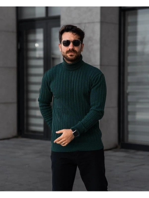 NEFTİ RENK BOĞAZLI TRİKO