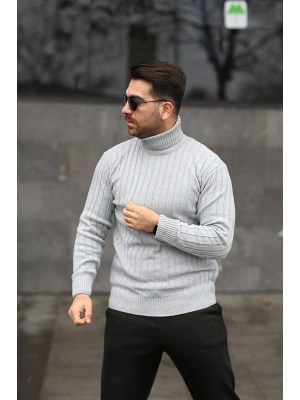 GRİ RENK BOĞAZLI TRİKO