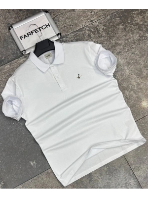 POLO YAKA BEYMEN BEYAZ